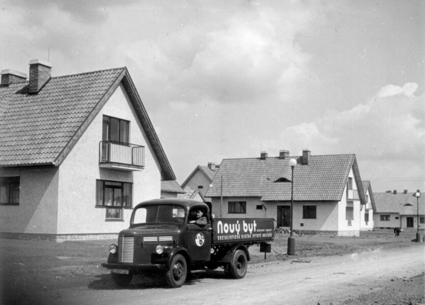 Nový urbanistický komplex v Lidicích budovaný od roku 1947